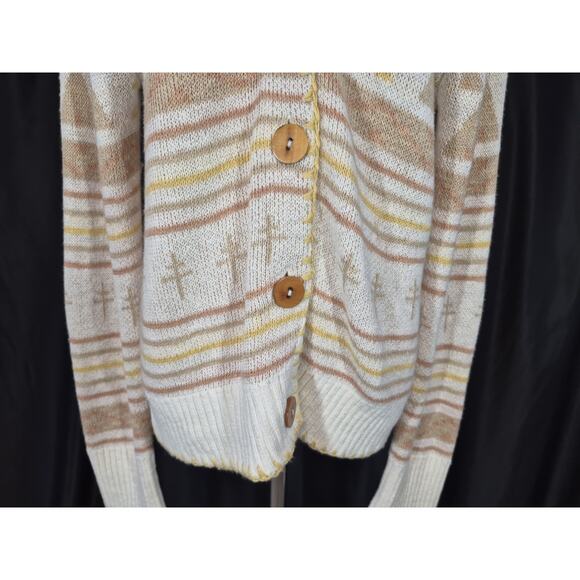 Faherty Womens Yellowtail Dragon Fly Path B Homeland Cardigan Sweater Medium - Picture 5 of 9